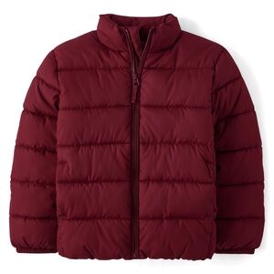The Children's Place Burgundy Puffer Coat